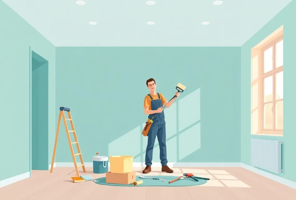 Intérieur rénové après travaux de peinture à Saint-Jean