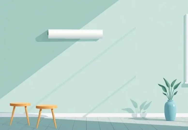 Pose de papier peint, rouleau et brosse à maroufler